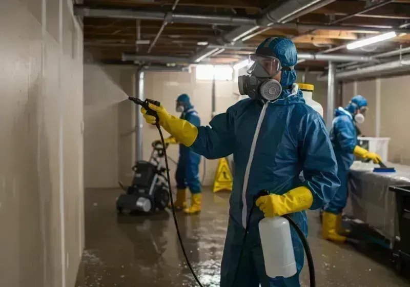 Basement Sanitization and Antimicrobial Treatment process in Mount Vernon, IL