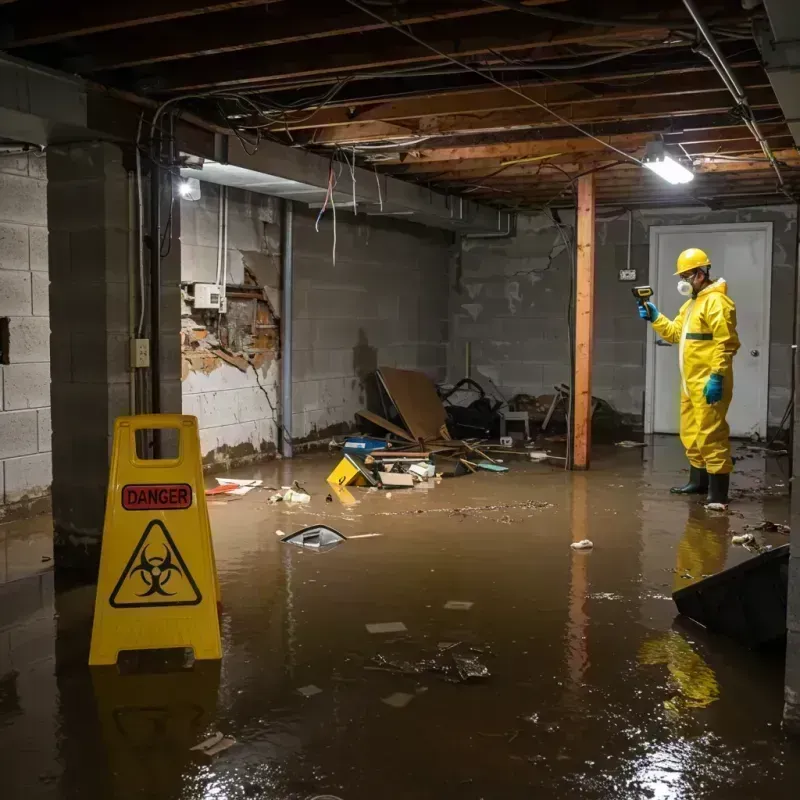 Flooded Basement Electrical Hazard in Mount Vernon, IL Property